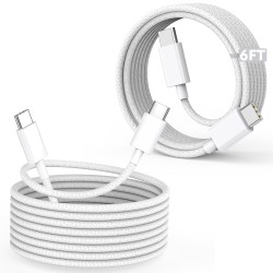 38W Apple Watch Car Charger,Long 6FT PD&QC3.0 Dual Port Apple Car Charger Adapter 6Foot USB-C to Lightning Cable+Apple Watch Cord Fast Charging for Apple Watch Series 9/8/7/Ultra 2,iPhone 14/13/12